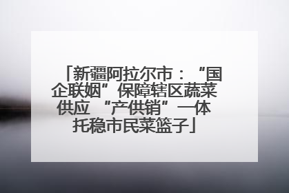 新疆阿拉尔市：“国企联姻”保障辖区蔬菜供应 “产供销”一体托稳市民菜篮子