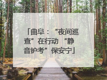 曲阜：“夜间巡查”在行动 “静音护考”保安宁