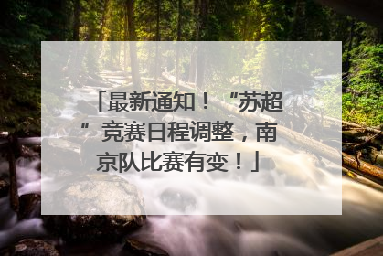 最新通知！“苏超”竞赛日程调整，南京队比赛有变！