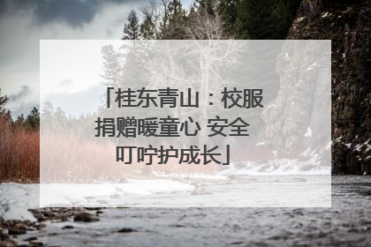 桂东青山：校服捐赠暖童心 安全叮咛护成长