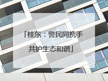 桂东：警民同携手 共护生态和谐