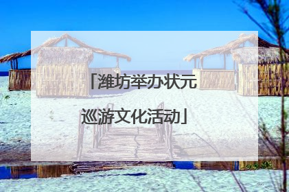 潍坊举办状元巡游文化活动