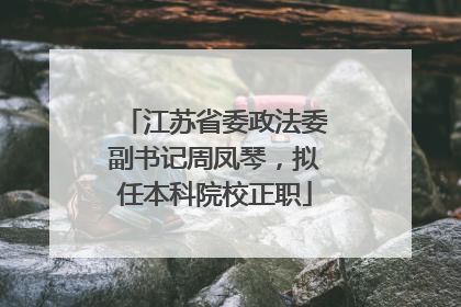 江苏省委政法委副书记周凤琴，拟任本科院校正职