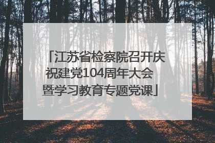 江苏省检察院召开庆祝建党104周年大会暨学习教育专题党课