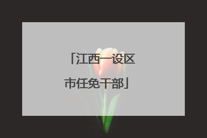 江西一设区市任免干部