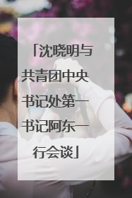 沈晓明与共青团中央书记处第一书记阿东一行会谈