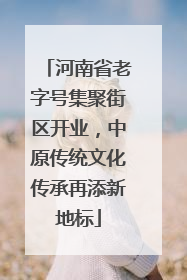 河南省老字号集聚街区开业，中原传统文化传承再添新地标