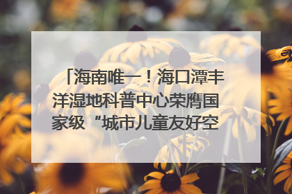 海南唯一！海口潭丰洋湿地科普中心荣膺国家级“城市儿童友好空间建设园区”称号