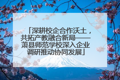 深耕校企合作沃土，共拓产教融合新局——萧县师范学校深入企业调研推动协同发展