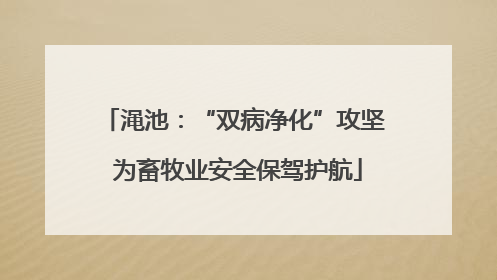 渑池：“双病净化”攻坚 为畜牧业安全保驾护航