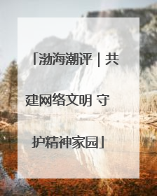 渤海潮评｜共建网络文明 守护精神家园
