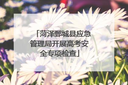 菏泽鄄城县应急管理局开展高考安全专项检查