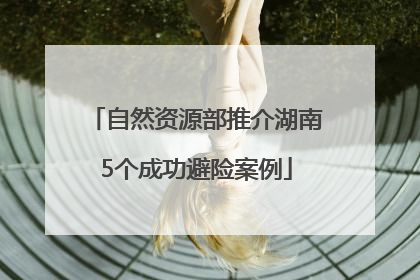自然资源部推介湖南5个成功避险案例