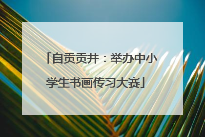 自贡贡井：举办中小学生书画传习大赛
