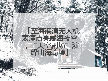至海港湾无人机表演点亮威海夜空，“天空剧场”演绎山海奇境