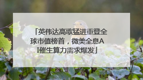 英伟达高歌猛进重登全球市值榜首，微美全息AI催生算力需求爆发