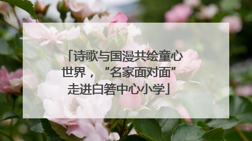 诗歌与国漫共绘童心世界，“名家面对面”走进白箬中心小学