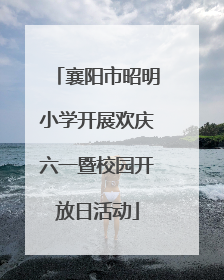 襄阳市昭明小学开展欢庆六一暨校园开放日活动