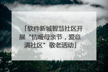 软件新城智慧社区开展“情暖母亲节，爱意满社区”敬老活动