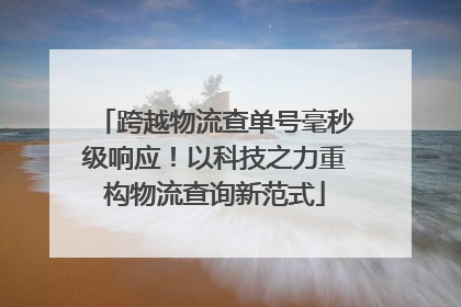 跨越物流查单号毫秒级响应！以科技之力重构物流查询新范式