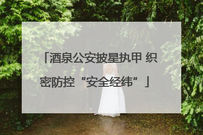 酒泉公安披星执甲 织密防控“安全经纬”