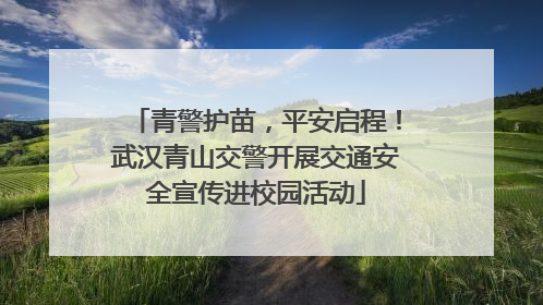 青警护苗，平安启程！武汉青山交警开展交通安全宣传进校园活动