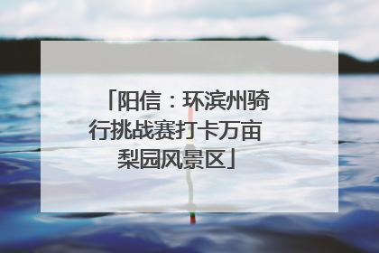 阳信：环滨州骑行挑战赛打卡万亩梨园风景区