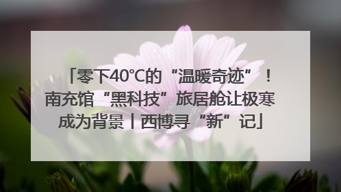 零下40℃的“温暖奇迹”！南充馆“黑科技”旅居舱让极寒成为背景丨西博寻“新”记