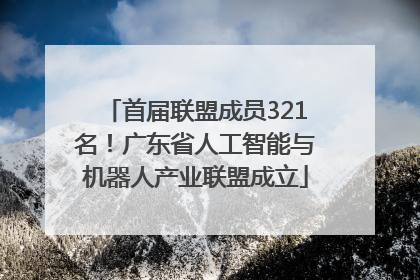 首届联盟成员321名！广东省人工智能与机器人产业联盟成立