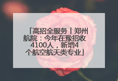高招全服务丨郑州航院：今年在豫招收4100人，新增4个航空航天类专业