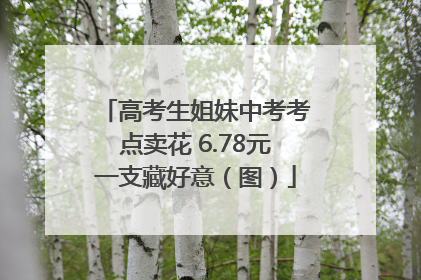 高考生姐妹中考考点卖花 6.78元一支藏好意（图）