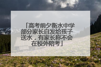 高考前夕衡水中学部分家长自发给孩子送水，有家长称不会在校外陪考