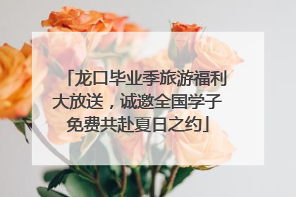 龙口毕业季旅游福利大放送，诚邀全国学子免费共赴夏日之约