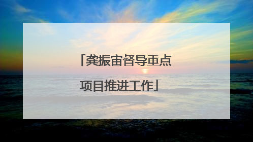 龚振宙督导重点项目推进工作