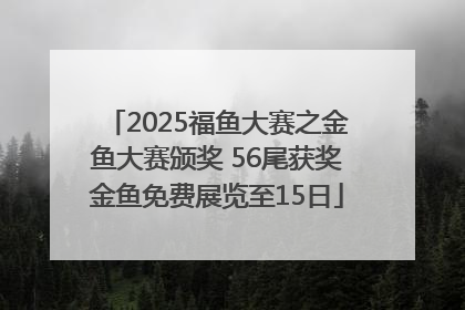 2025福鱼大赛之金鱼大赛颁奖 56尾获奖金鱼免费展览至15日
