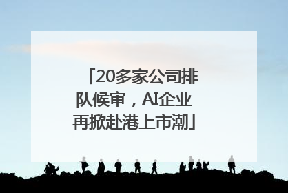 20多家公司排队候审，AI企业再掀赴港上市潮