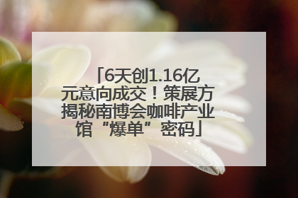 6天创1.16亿元意向成交！策展方揭秘南博会咖啡产业馆“爆单”密码