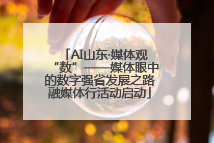 AI山东·媒体观“数”——媒体眼中的数字强省发展之路融媒体行活动启动