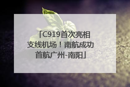 C919首次亮相支线机场！南航成功首航广州-南阳